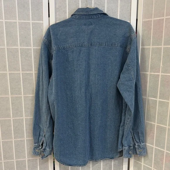 Levi's Classic Blue Denim Button Shirt Jacket Size M - Picture 4 of 4